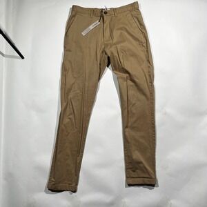 River Island Denim Specialist Mens Khaki Chino Pants Tan 34L NWT